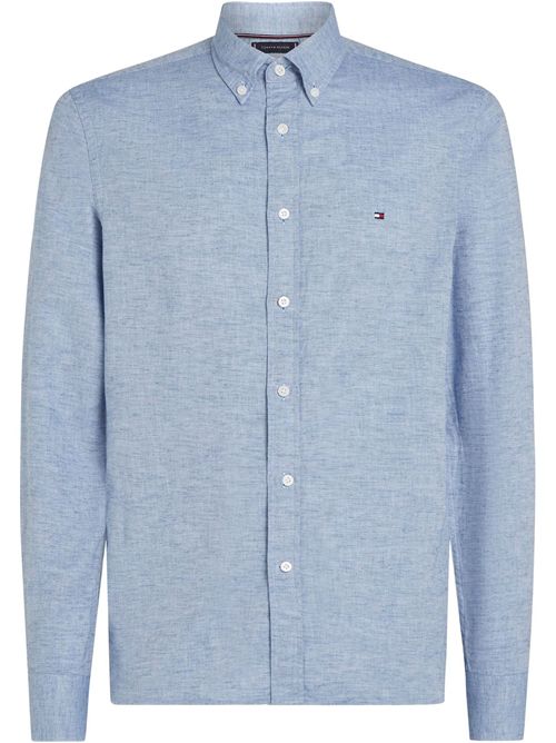 Camicia in misto lino TOMMY HILFIGER | MW0MW375740GY